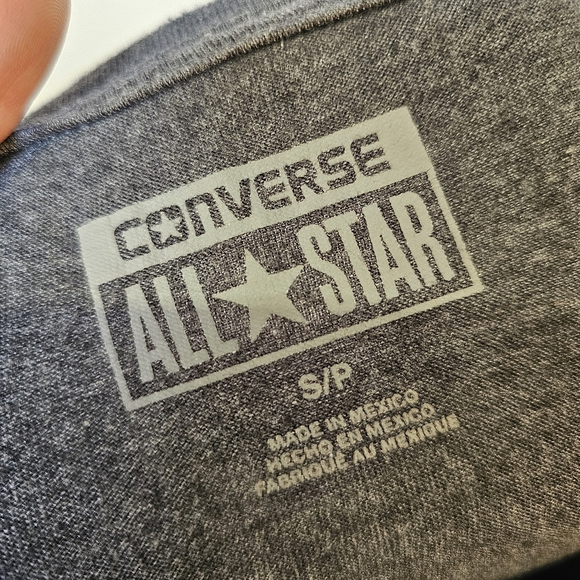 All Star Converse grey short sleeve cotton blend knit graphic t-shirt size S US. - Picture 5 of 5